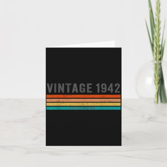 Vintage 1942 Limited Edition - 83rd Birthday Gift  Card (Front)