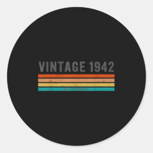 Vintage 1942 Limited Edition - 83rd Birthday Gift  Classic Round Sticker