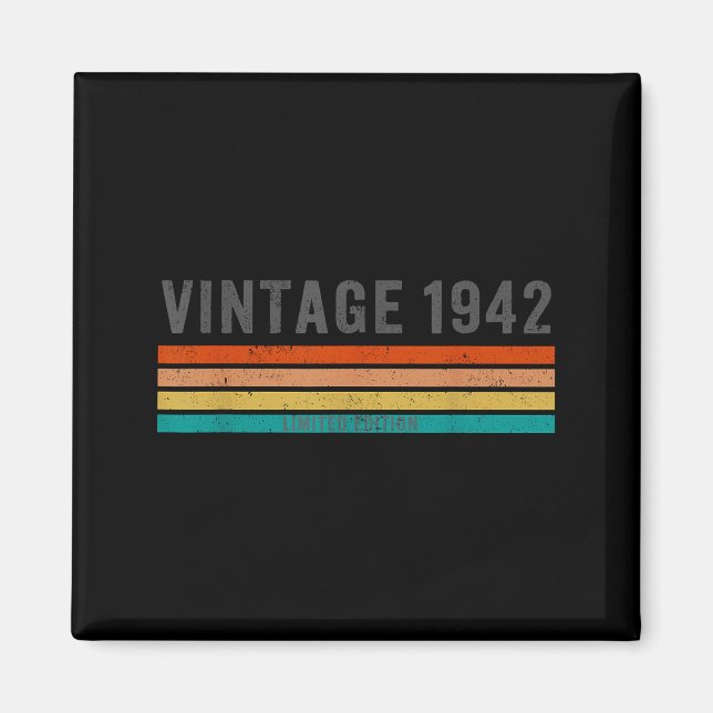 Vintage 1942 Limited Edition - 83rd Birthday Gift  Magnet (Front)