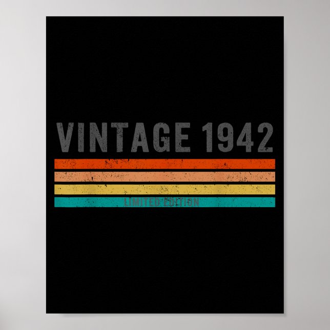 Vintage 1942 Limited Edition - 83rd Birthday Gift  Poster (Front)