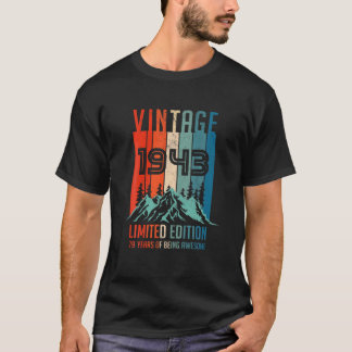 Vintage 1943 Limited Edition 79Th Birthday 79 Year T-Shirt