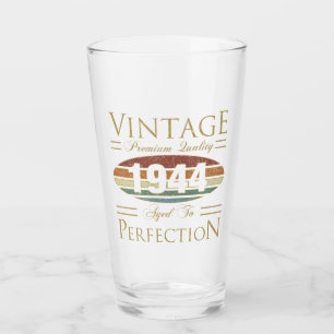 Vintage 1944 80th Birthday Glass