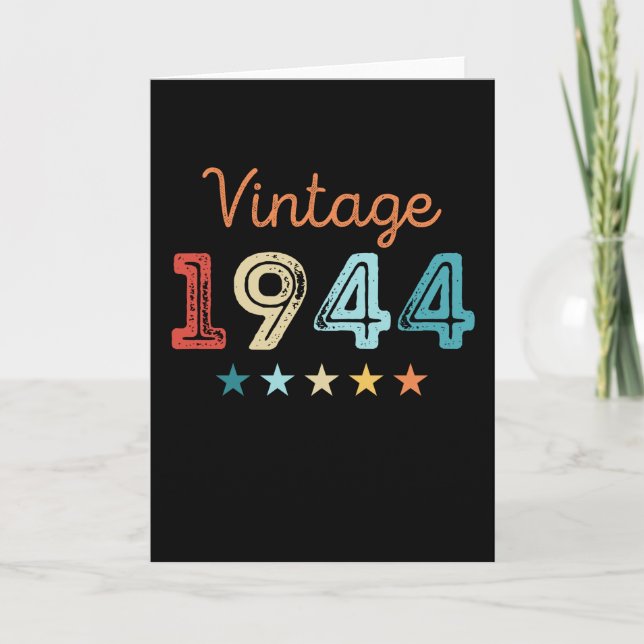 Vintage 1944 80th Birthday Retro Gift 80 year old Card (Front)