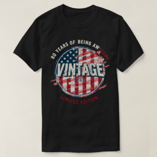 Vintage 1945 80 Years Limited Edition Gift T-Shirt