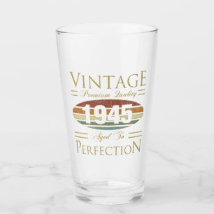 Vintage 1945 80th Birthday Glass