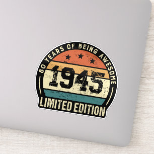 Vintage 1945 Retro 80th Birthday Gift Idea