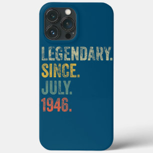 Vintage 1946 76th Birthday Legendary Since July iPhone 13 Pro Max Case