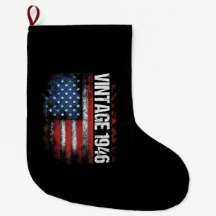 Vintage 1946 80th Birthday Gifts 80 Years Old Amer Large Christmas Stocking