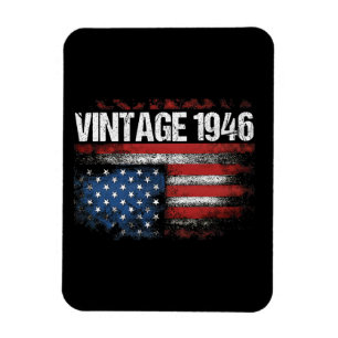 Vintage 1946 80th Birthday Gifts 80 Years Old Amer Magnet