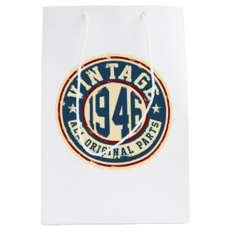 Vintage 1946 All Original Parts Medium Gift Bag