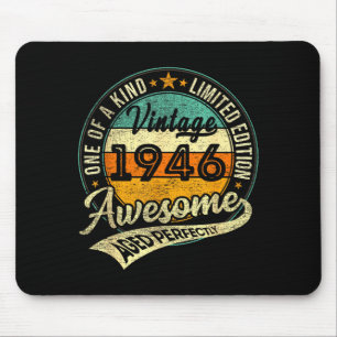 Vintage 1946 Limited Edition 80 Year Old 80th Birt Mouse Pad