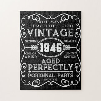 Vintage 1946 Man Myth Legend 75th Birthday Jigsaw Puzzle