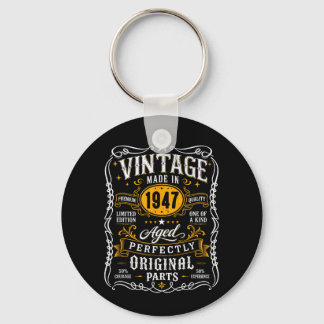 Vintage 1947 80yr 80th Birthday Gifts For Men 80 Key Ring