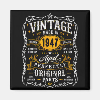 Vintage 1947 80yr 80th Birthday Gifts For Men 80 Magnet