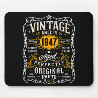 Vintage 1947 80yr 80th Birthday Gifts For Men 80 Mouse Pad