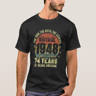Vintage 1948  74 Years Old 74th Birthday T-Shirt