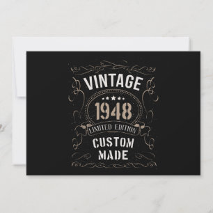 Vintage 1948 Limited Edition Custom made Card