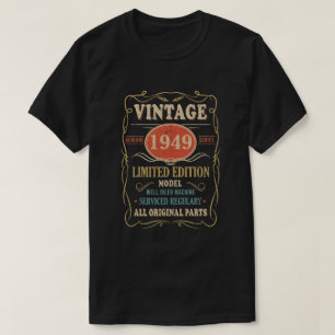 Vintage 1949 70th Birthday All Original Parts Gift T-Shirt