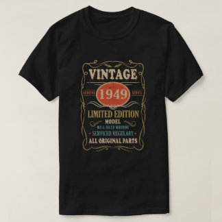 Vintage 1949 70th Birthday All Original Parts Gift T-Shirt