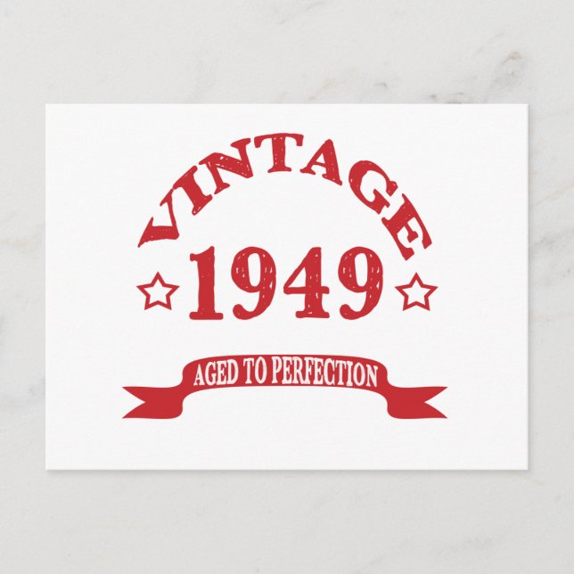 Vintage 1949 Aged to Paerfection Postcard (Front)