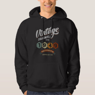 Vintage 1949 Bday Aged To Perfection 72nd Birthday Hoodie