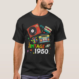 Vintage 1950 70Th Birthday 70 Years Old Retro 80S T-Shirt