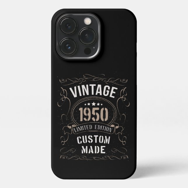 Vintage 1950 Limited Edition Custom made iPhone Case (Back)
