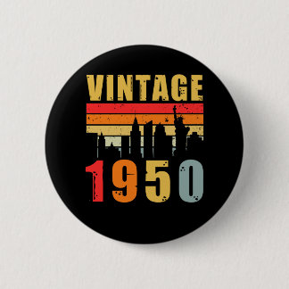 Vintage 1950 Made In 1950 6 Cm Round Badge