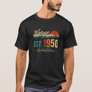 Vintage 1950 Retro 72 Years Of Being Awesome 72Nd T-Shirt