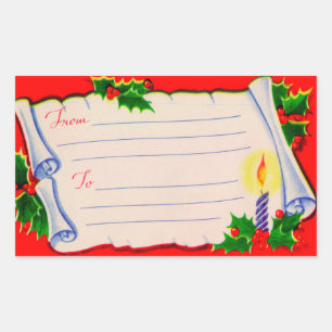 Vintage 1950s Christmas Shipping Labels