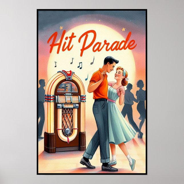 Vintage 1950s Dance Party Poster (Front)