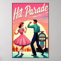 Vintage 1950s Dance Party Poster