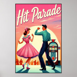 Vintage 1950s Dance Party Poster