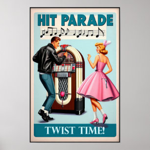 Vintage 1950s Dance Party Poster