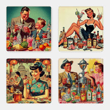 Vintage 1950s Drinks Beverage Illustration