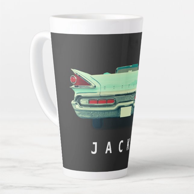Vintage 1950s Mercury Taillights Custom Latte Mug (Left Angle)