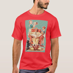 Vintage 1950's nuclear family 50's retro housewife T-Shirt