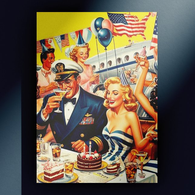 Vintage 1950s Party Illustration Postcard (Creator Uploaded)