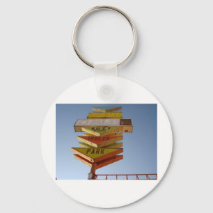 Vintage 1950's Route 66 Sign Retro Key Ring