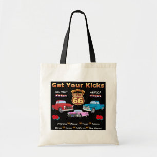 Vintage 1950s Route 66 Tote Bag