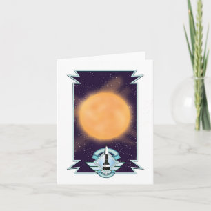 Vintage 1950s style Sci-fi logo Holiday Card