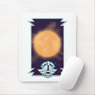 Vintage 1950s style Sci-fi logo Mouse Pad