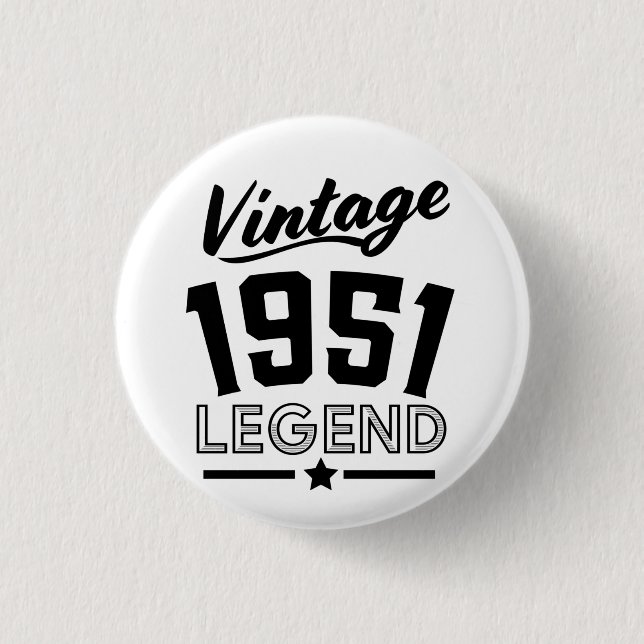 Vintage 1950s T-Shirt Button (Front)