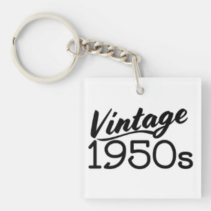 Vintage 1950s T-Shirt Button Key Ring