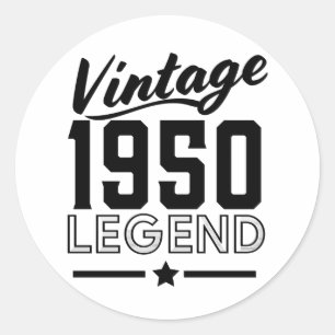 Vintage 1950s T-Shirt Classic Round Sticker