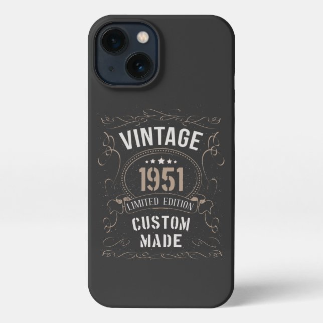 Vintage 1951 Limited Edition Custom made iPhone Case (Back)