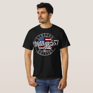 Vintage 1951 USA Flag Birthday T-Shirt
