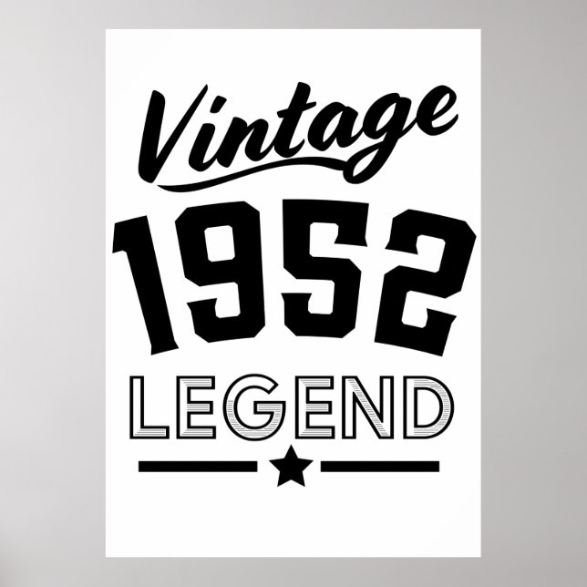 Vintage 1952 legend poster (Front)