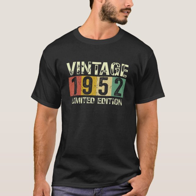Vintage 1952 Limited Edition 70Th Birthday T-Shirt (Front)
