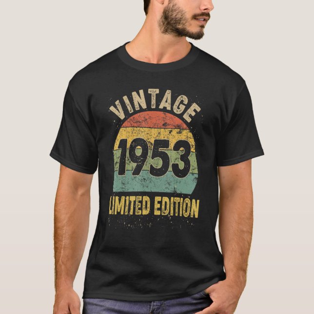 Vintage 1953  70th Birthday  Men Women T-Shirt (Front)